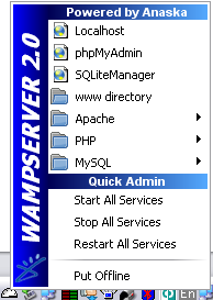 Скриншот WAMPSERVER